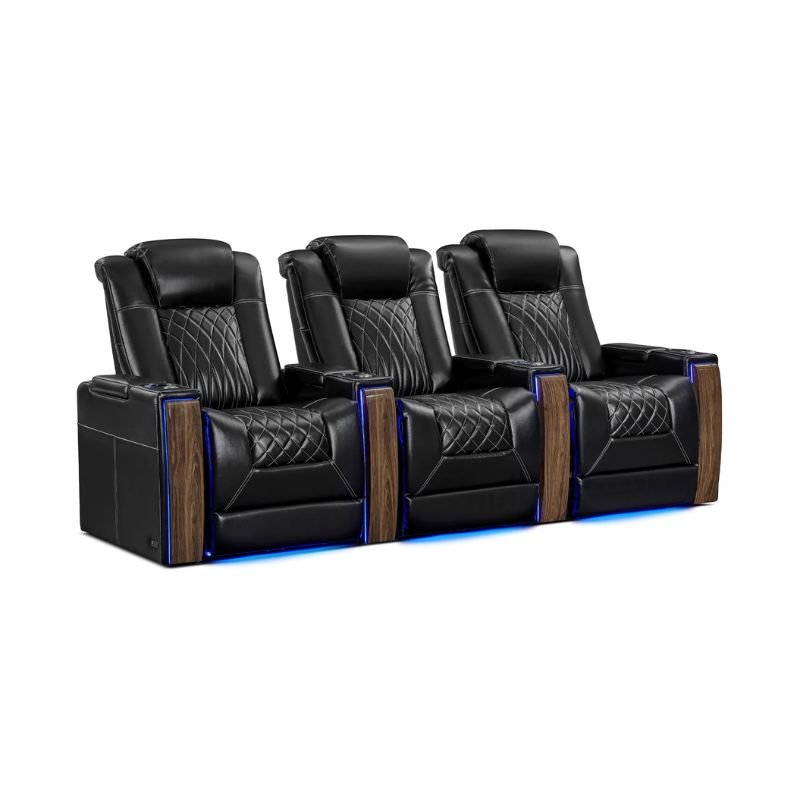 Valencia Tuscany Executive Heat & Massage | Leather & S - Class Stitching - VAL-TUSEXHM-MBLK-R3 - Quality Home Distribution