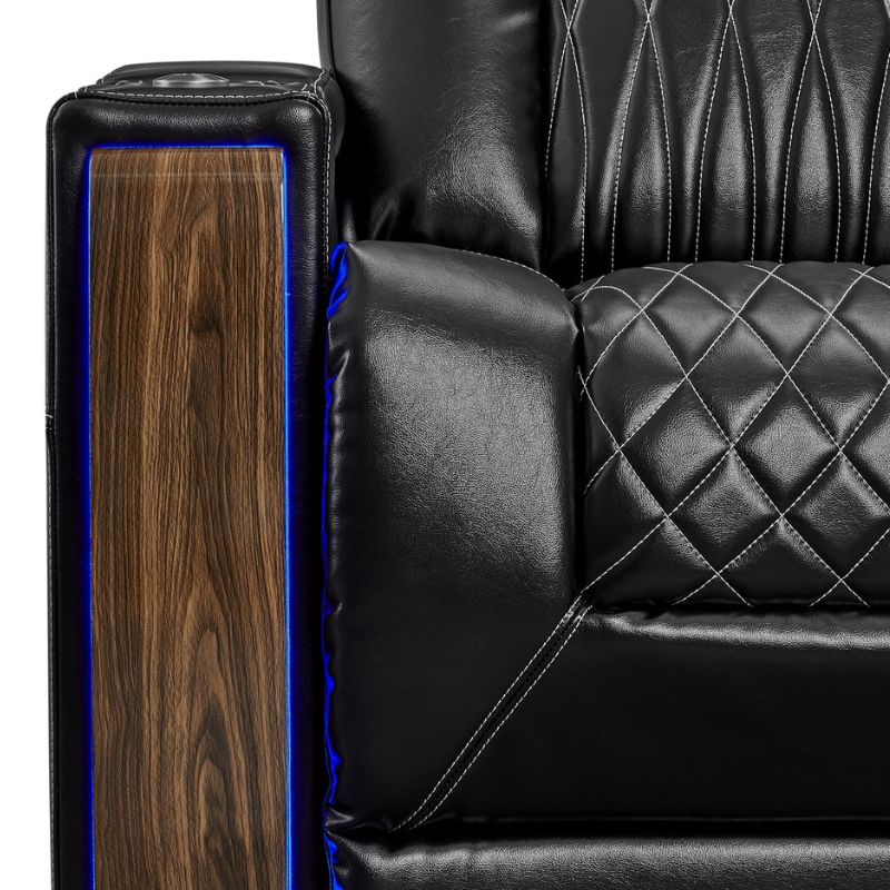 Valencia Tuscany Executive Heat & Massage | Leather & S - Class Stitching - VAL-TUSEXHM-MBLK-R2 - Quality Home Distribution