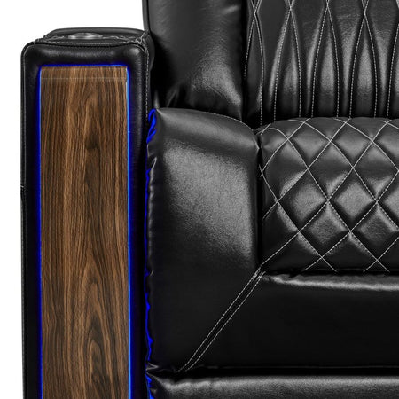 Valencia Tuscany Executive Heat & Massage | Leather & S - Class Stitching - VAL-TUSEXHM-MBLK-R2 - Quality Home Distribution