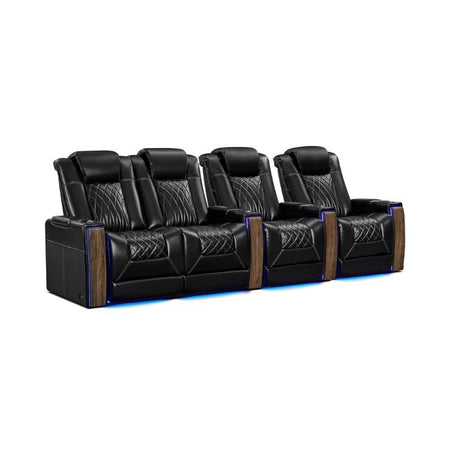 Valencia Tuscany Executive Heat & Massage | Leather & S - Class Stitching VAL-TUSEXHM-MBLK-R4LLS - Quality Home Distribution