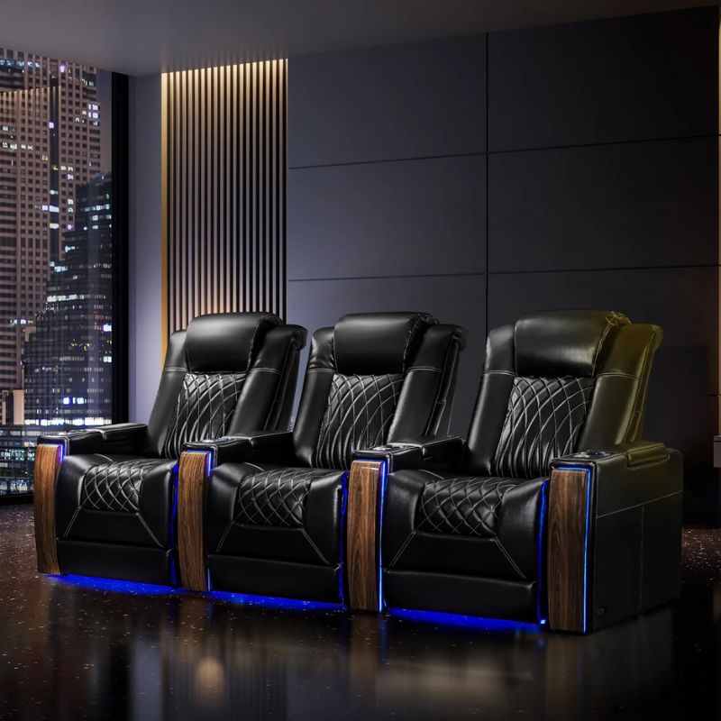 Valencia Tuscany Executive Heat & Massage | Leather & S - Class Stitching - VAL-TUSEXHM-MBLK-R2 - Quality Home Distribution