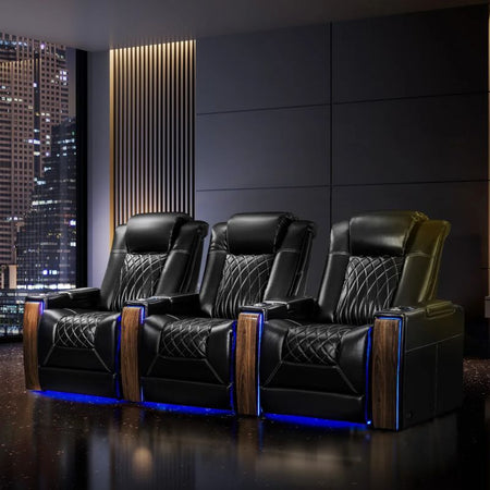 Valencia Tuscany Executive Heat & Massage | Leather & S - Class Stitching - VAL-TUSEXHM-MBLK-R2 - Quality Home Distribution