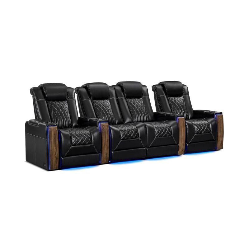 Valencia Tuscany Executive Heat & Massage | Leather & S - Class Stitching - VAL-TUSEXHM-MBLK-R4LS - Quality Home Distribution