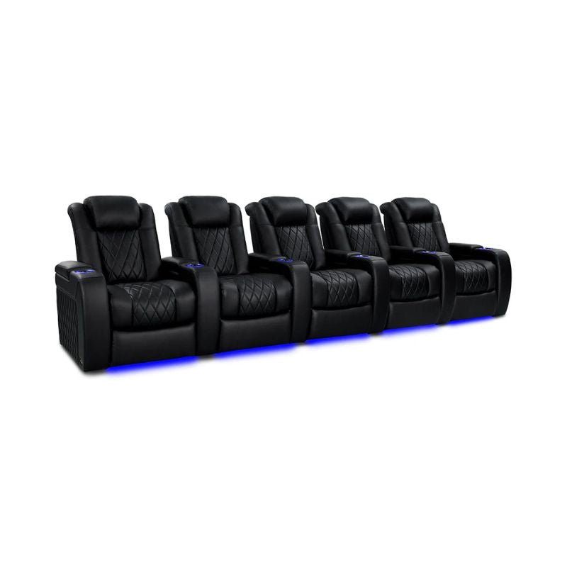Valencia Tuscany Heat & Massage Edition | Midnight Black Nappa 11000 Leather - VAL-TUSHM-MBLK-R5 - Quality Home Distribution