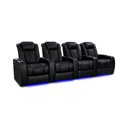 Valencia Tuscany Heat & Massage Edition | Midnight Black Nappa 11000 Leather - VAL-TUSHM-MBLK-R4 - Quality Home Distribution