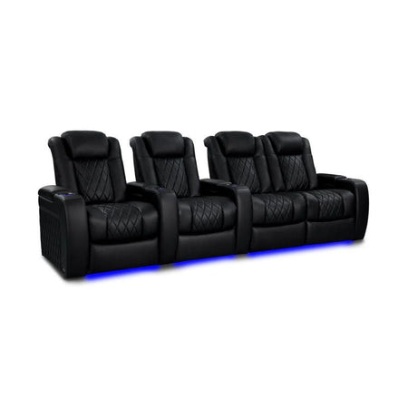 Valencia Tuscany Heat & Massage Edition | Midnight Black Nappa 11000 Leather VAL-TUSHM-MBLK-R4RLS - Quality Home Distribution