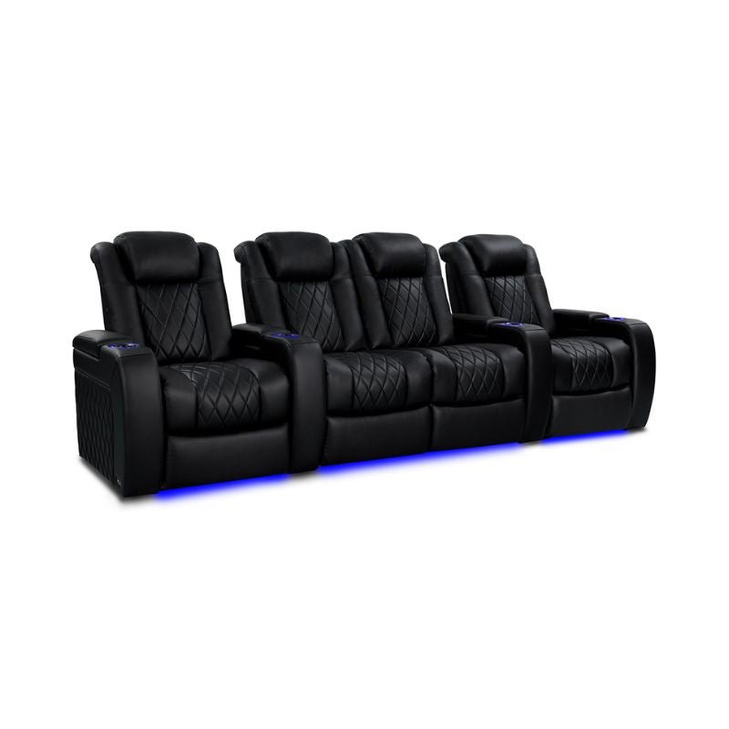 Valencia Tuscany Heat & Massage Edition | Midnight Black Nappa 11000 Leather VAL-TUSHM-MBLK-R4LS - Quality Home Distribution