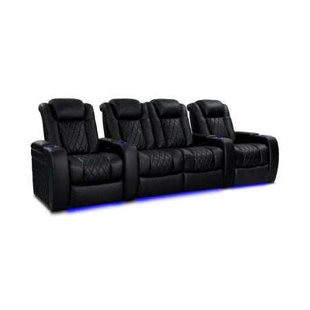 Valencia Tuscany Heat & Massage Edition | Midnight Black Nappa 11000 Leather VAL-TUSHM-MBLK-R4LS - Quality Home Distribution