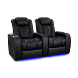 Valencia Tuscany Heat & Massage Edition | Midnight Black Nappa 11000 Leather - VAL-TUSHM-MBLK-R2 - Quality Home Distribution