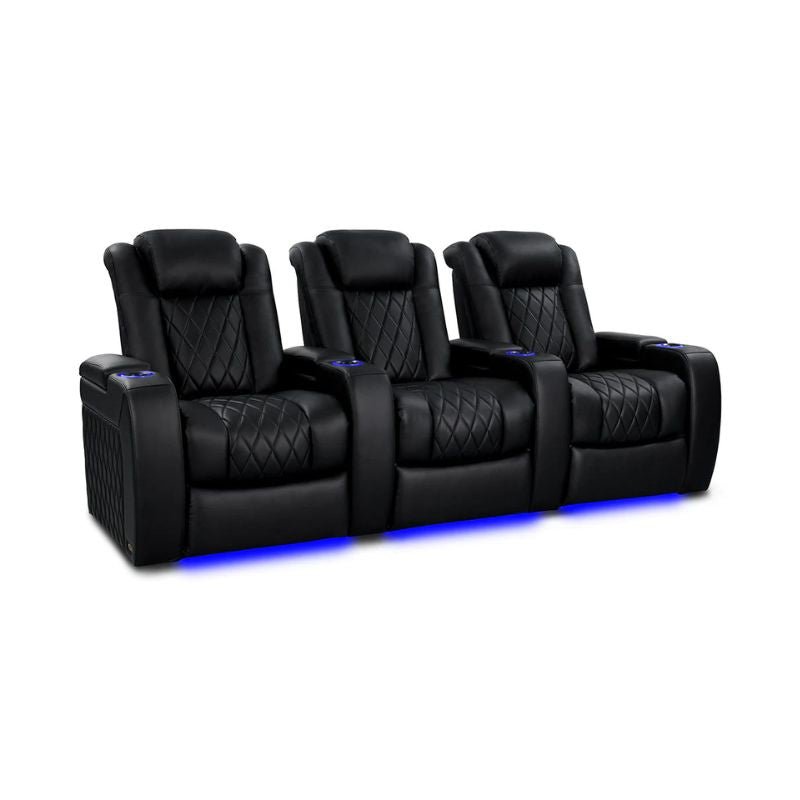 Valencia Tuscany Heat & Massage Edition | Midnight Black Nappa 11000 Leather - VAL-TUSHM-MBLK-R3 - Quality Home Distribution