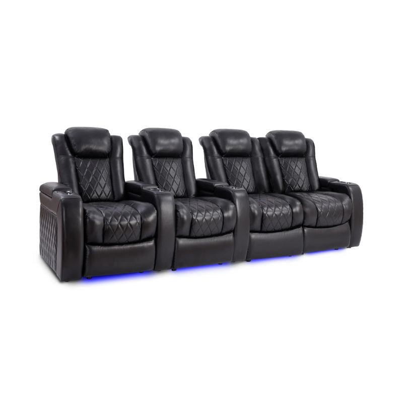Valencia Tuscany Slim Edition | Nappa 11000 Leather & Triple - Motor Power - VAL-TUSLM-MBLK-R4RLS - Quality Home Distribution