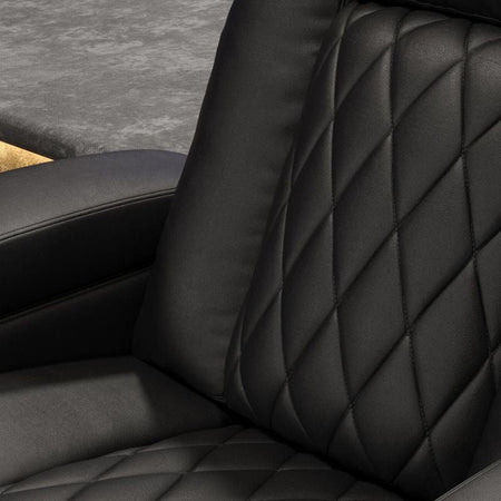 Valencia Tuscany Slim Edition | Nappa 11000 Leather & Triple - Motor Power - VAL-TUSLM-MBLK-R2 - Quality Home Distribution