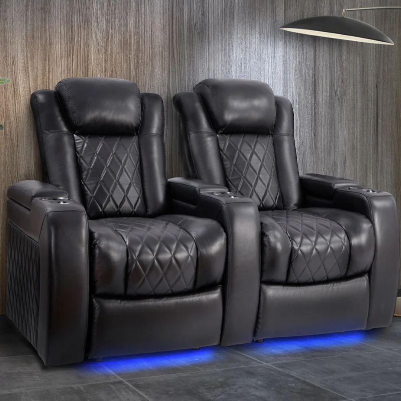 Valencia Tuscany Slim Edition | Nappa 11000 Leather & Triple - Motor Power - VAL-TUSLM-MBLK-R2 - Quality Home Distribution