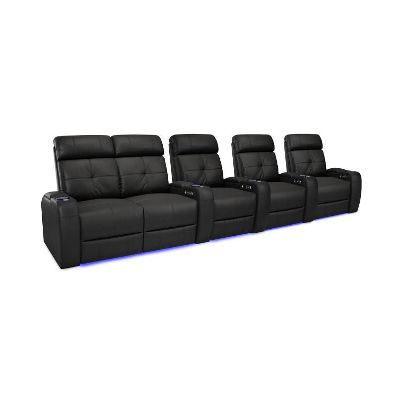 Valencia Verona Power Headrest Edition | Midnight Black Premium Nappa 9000 Leather - Quality Home Distribution