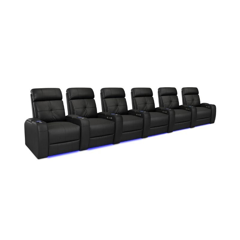 Valencia Verona Power Headrest Edition | Midnight Black Premium Nappa 9000 Leather - Quality Home Distribution
