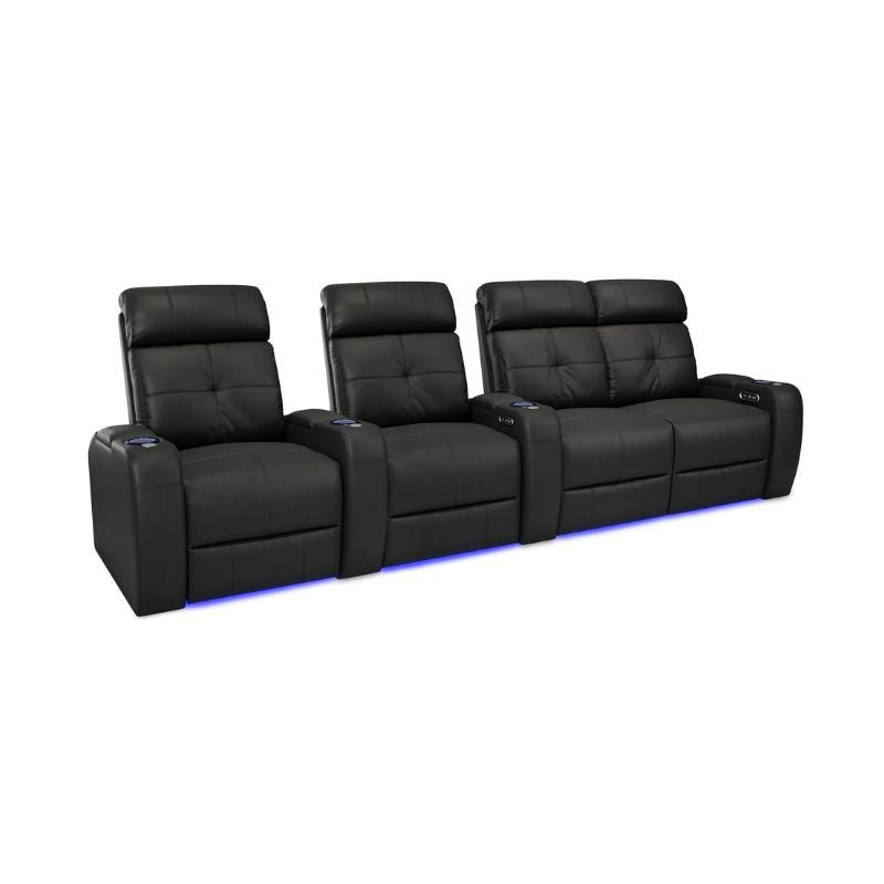 Valencia Verona Power Headrest Edition | Midnight Black Premium Nappa 9000 Leather - Quality Home Distribution