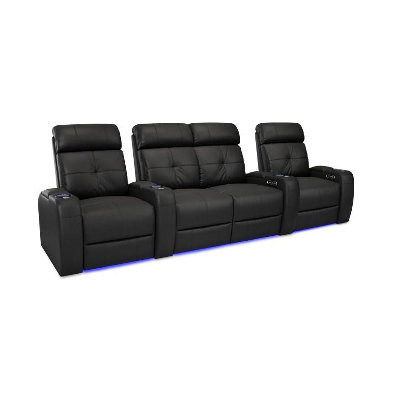 Valencia Verona Power Headrest Edition | Midnight Black Premium Nappa 9000 Leather - Quality Home Distribution
