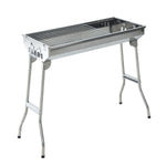 29" Fordable BBQ Charcoal Grill Stainless Steel Backyard Cooker Silver Party - 371830385893-Quality Home Distribution
