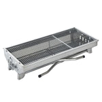 29" Fordable BBQ Charcoal Grill Stainless Steel Backyard Cooker Silver Party - 371830385893-Quality Home Distribution