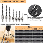 32-Pack Woodworking Chamfer Drilling Tools, 8PCS- Wood Plug Cutter, 7Pcs-Countersink Drill Bit, 6PCS- Carbide Burr Set, 6PCS-90 Degree Countersink Drill Bits, 3Pcs-Step Drill Bit and 1Pcs-Center Punch - 21325674-9549-40c4-b000-aacb892353b1-Quality Home Distribution