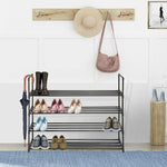 4 Tier Metal Shoe Rack Tower Shelf 16 Pair Storage Organizer Cabinet - 382651470683-Quality Home Distribution