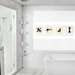 4 Tier Metal Shower Corner Pole Caddy Bathroom Wall Shelf Storage Rack Holder - 381875207504-Quality Home Distribution