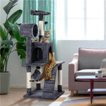 51" Multilevel Cat Tree Scratcher Furniture Cat Tower Condo House as Play Center - 283892898072-Quality Home Distribution
