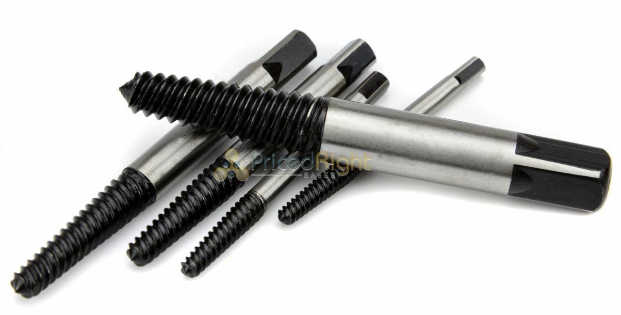5Pc Screw Extractor Set Easy Out Drill Bits guide Broken Screws Bolt Remover - 191800171309-Quality Home Distribution