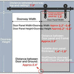 6'' Outdoor Barn Door Hardware Sliding Track Rail Kit Hanger Roller Closet Black - 283604677884-Quality Home Distribution