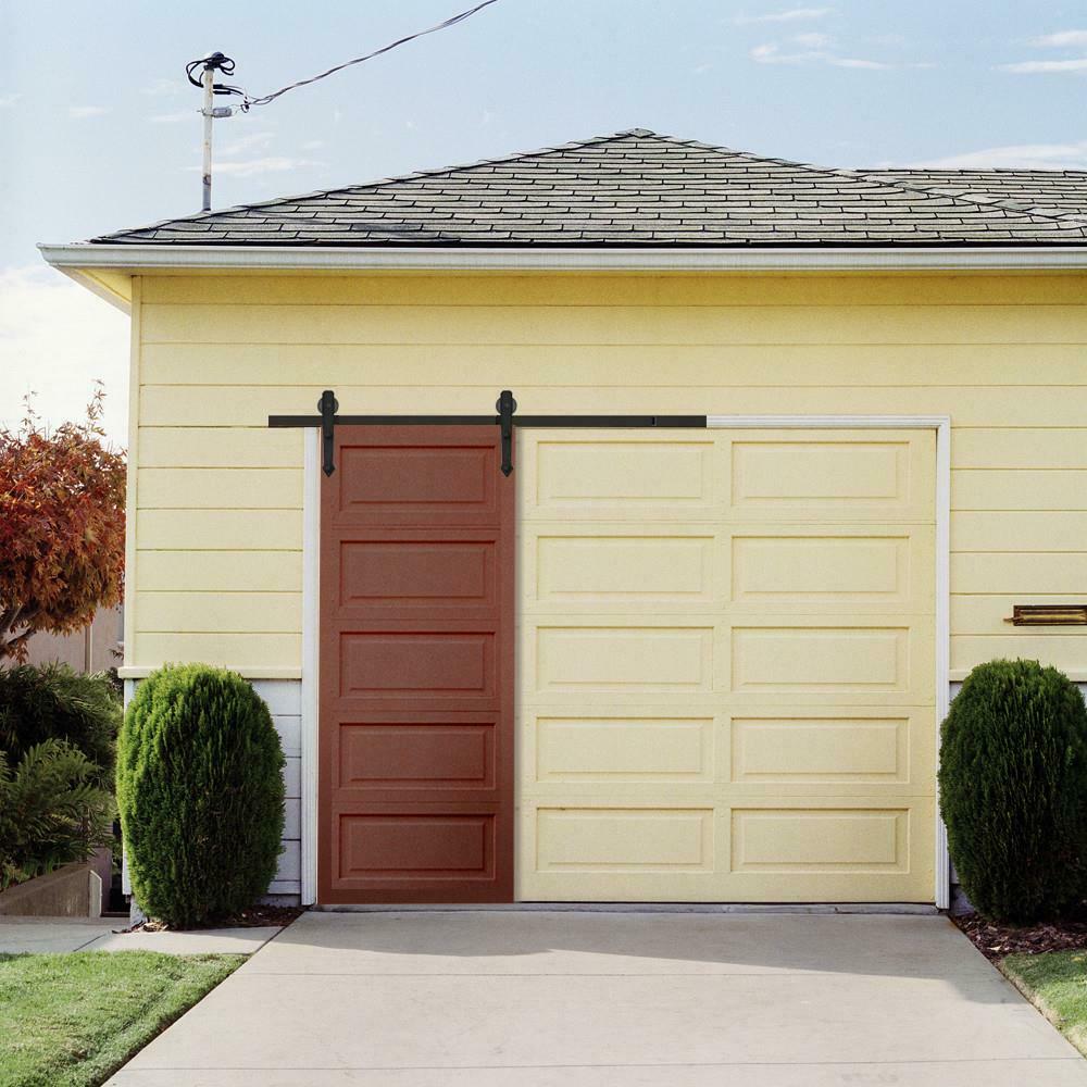 Outdoor Barn Door Hardware Sliding Track Rail Kit Hanger Roller Closet ...