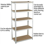 Adjustable Storage Rack Utility Storage Shelves Metal Shelving Units 71"H - 283604677275-Quality Home Distribution