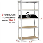 Adjustable Storage Rack Utility Storage Shelves Metal Shelving Units 71"H - 283604677275-Quality Home Distribution