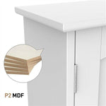 Bathroom Wall Mounted Storage Cabinet with Adjustable Shelf & Towel Bar, White - 283604821814-Quality Home Distribution