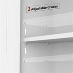 Bathroom Wall Mounted Storage Cabinet with Adjustable Shelf & Towel Bar, White - 283604821814-Quality Home Distribution
