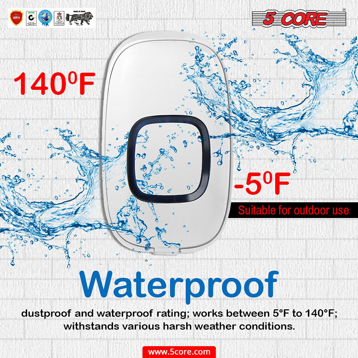 Doorbell Ring Door Bell Ringer Wireless Waterproof Door Chime Weatherproof - 233655943859-Quality Home Distribution