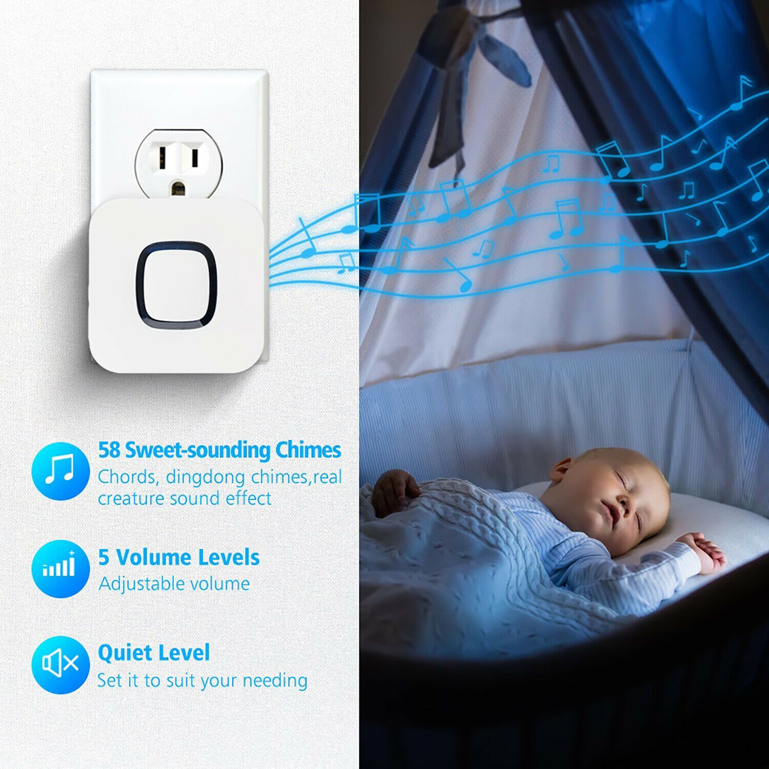 Doorbell Ring Door Bell Ringer Wireless Waterproof Door Chime Weatherproof - 233655943859-Quality Home Distribution