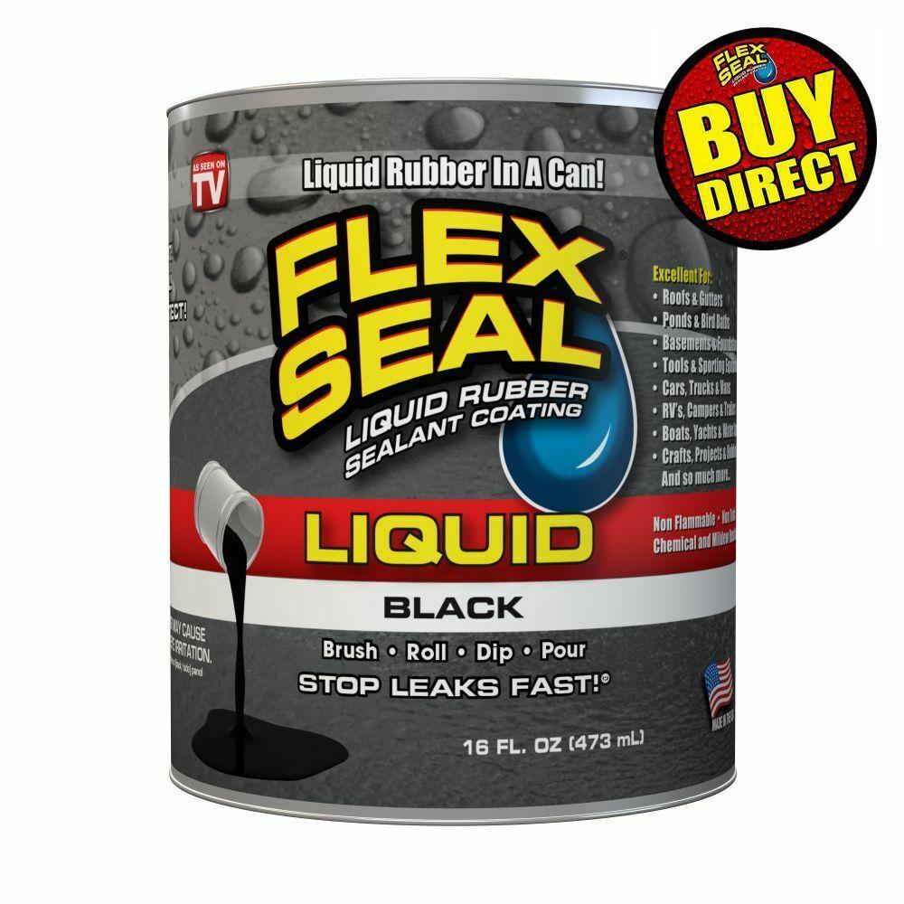 Flex Seal Liquid - Liquid Rubber Sealant Coating - Large 16oz (Black) - 153988022827-Quality Home Distribution