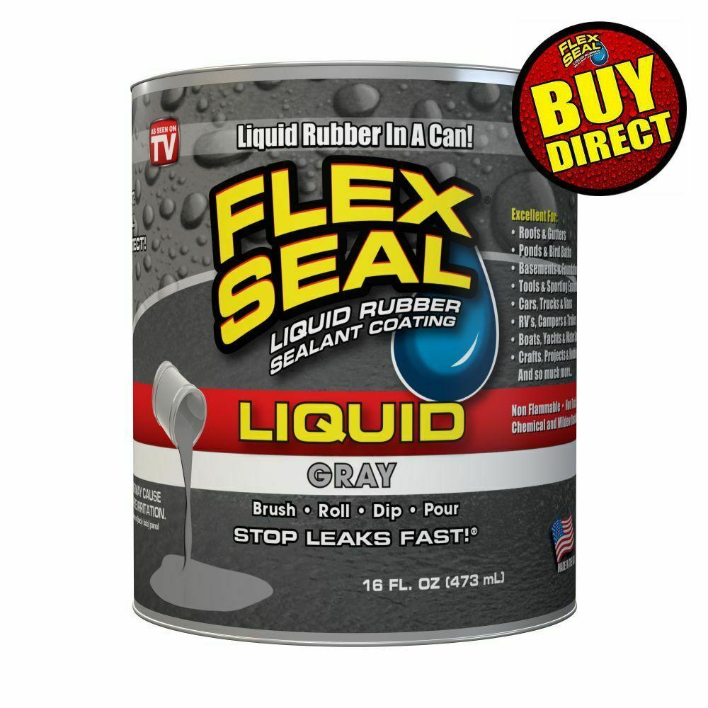 Flex Seal Liquid - Liquid Rubber Sealant Coating - Large 16oz (Gray) - 153988022821-Quality Home Distribution