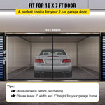 Garage Door Screen, 16 X 7 Ft for 2 Cars, 5.2 Lbs Heavy-Duty Fiberglass Mesh for Quick Entry with Self Sealing Magnet and Weighted Bottom, Kids / Pets Friendly, Easy to Install and Retractable - b13c4ef4-e9aa-49d7-93ba-5c9e9f049549-Quality Home Distribution