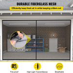 Garage Door Screen, 16 X 7 Ft for 2 Cars, 5.2 Lbs Heavy-Duty Fiberglass Mesh for Quick Entry with Self Sealing Magnet and Weighted Bottom, Kids / Pets Friendly, Easy to Install and Retractable - b13c4ef4-e9aa-49d7-93ba-5c9e9f049549-Quality Home Distribution