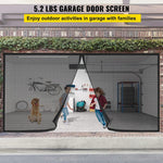 Garage Door Screen, 16 X 7 Ft for 2 Cars, 5.2 Lbs Heavy-Duty Fiberglass Mesh for Quick Entry with Self Sealing Magnet and Weighted Bottom, Kids / Pets Friendly, Easy to Install and Retractable - b13c4ef4-e9aa-49d7-93ba-5c9e9f049549-Quality Home Distribution