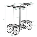 Garden Cart Stand Flower Rack Display Home Flower Pot Plant Holder - 133255828173-Quality Home Distribution