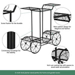 Garden Cart Stand Flower Rack Display Home Flower Pot Plant Holder - 133255828173-Quality Home Distribution