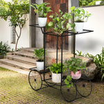 Garden Cart Stand Flower Rack Display Home Flower Pot Plant Holder - 133255828173-Quality Home Distribution