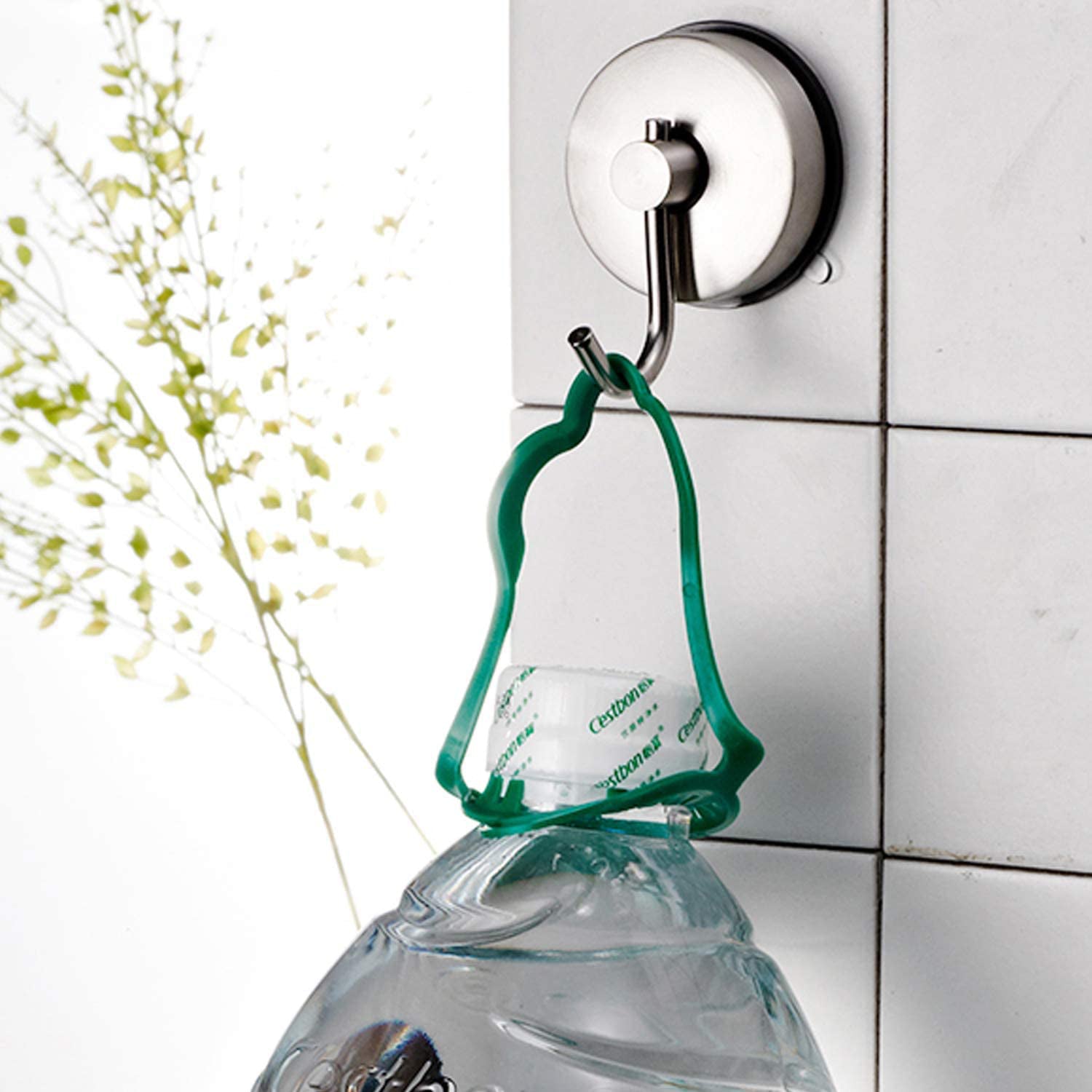 Suction Cup Hooks for Shower, Bathroom, Kitchen, Glass Door, Mirror, Tile –  Loofah, Towel, Coat, Bath Robe Hook Holder for Hanging up