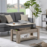 Modern Lift Top Coffee Table w/Hidden Storage & Shelf For Living Room Reception - 283990748077-Quality Home Distribution