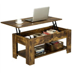Modern Lift Top Coffee Table w/Hidden Storage & Shelf For Living Room Reception - 283990748077-Quality Home Distribution