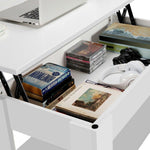 Modern Lift Top Coffee Table w/Hidden Storage & Shelf For Living Room Reception - 283990748077-Quality Home Distribution