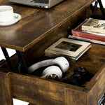 Modern Lift Top Coffee Table w/Hidden Storage & Shelf For Living Room Reception - 283990748077-Quality Home Distribution