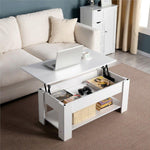 Modern Lift Top Coffee Table w/Hidden Storage & Shelf For Living Room Reception - 283990748077-Quality Home Distribution